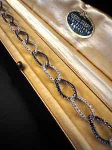 Bracciale  con   Diamanti  e  Zaffiri